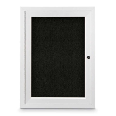 United Visual Products Sliding Door Indoor Enclosed Corkboard, 7 UV9028ACSH-GOLD-PUMICE